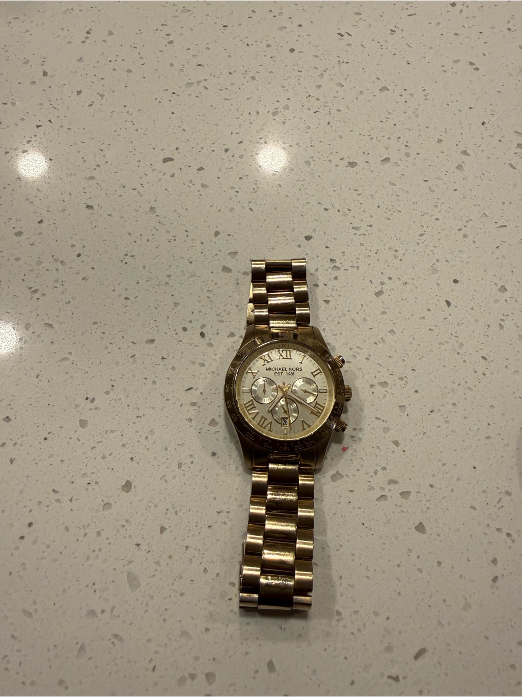 Michael Kors GoldTone Mens Chronograph Watch With Champagne Dial Michael Kors GoldTone Mens Chronograph Watch With Champagne Dial